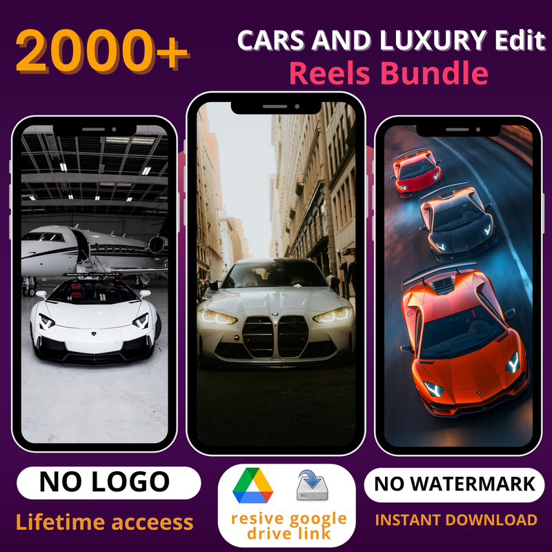 2000+HD CARS AND LUXURY REELS BUNDLE